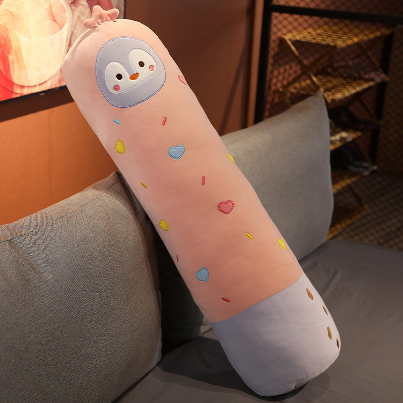 Kawaii Squad Plush Cylindrical Pillow Toy - Bear, Pig, Penguin, and Rabbit - Lia's Room