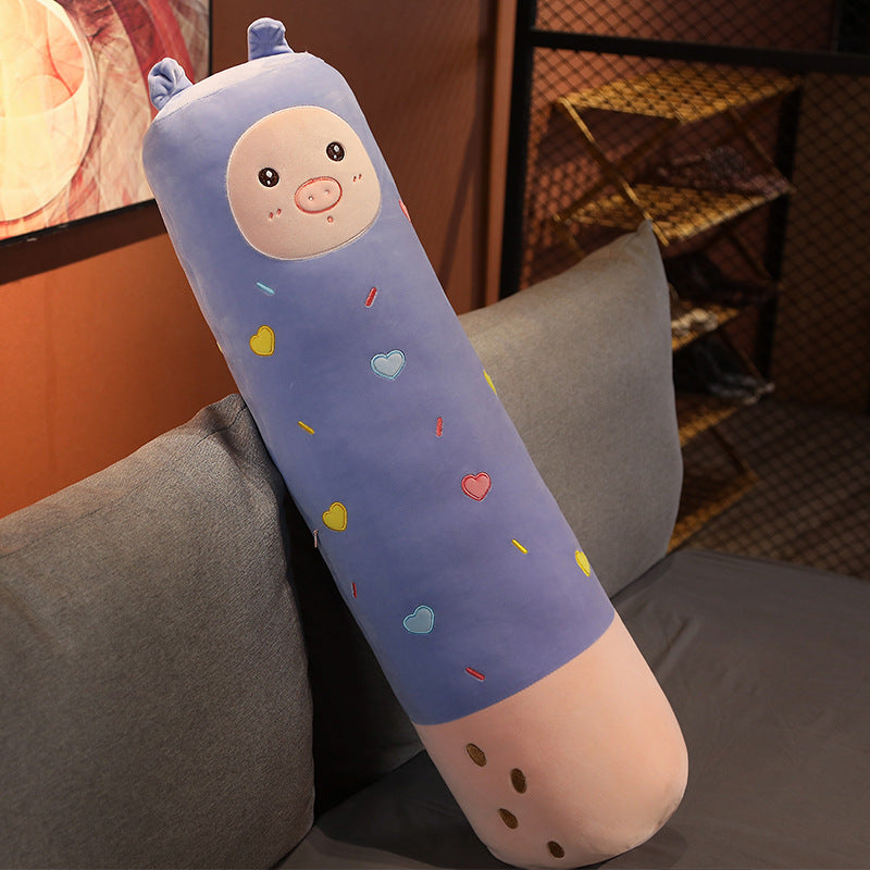 Kawaii Squad Plush Cylindrical Pillow Toy - Bear, Pig, Penguin, and Rabbit - Lia's Room