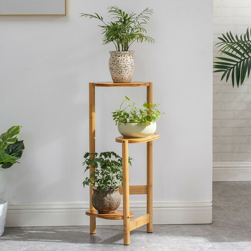 showcase indoor plants Bamboo Haven: 3 Tier Plant Stand Indoor – Lia's Room