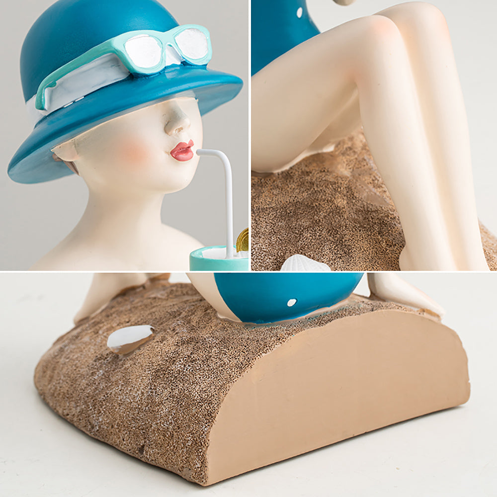 Beach Girl Bookends - close up