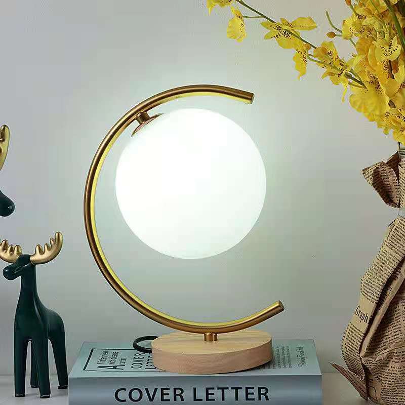 Semicircular Glass Table Lamp - Lia's Room