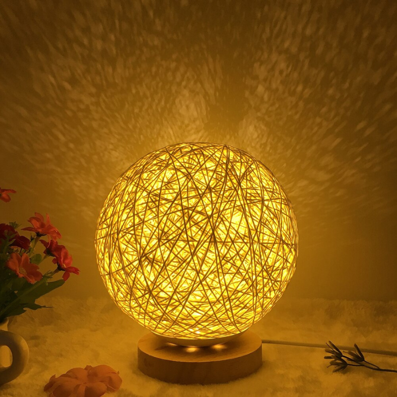 RattanGlow Table Lamp - Lia's Room