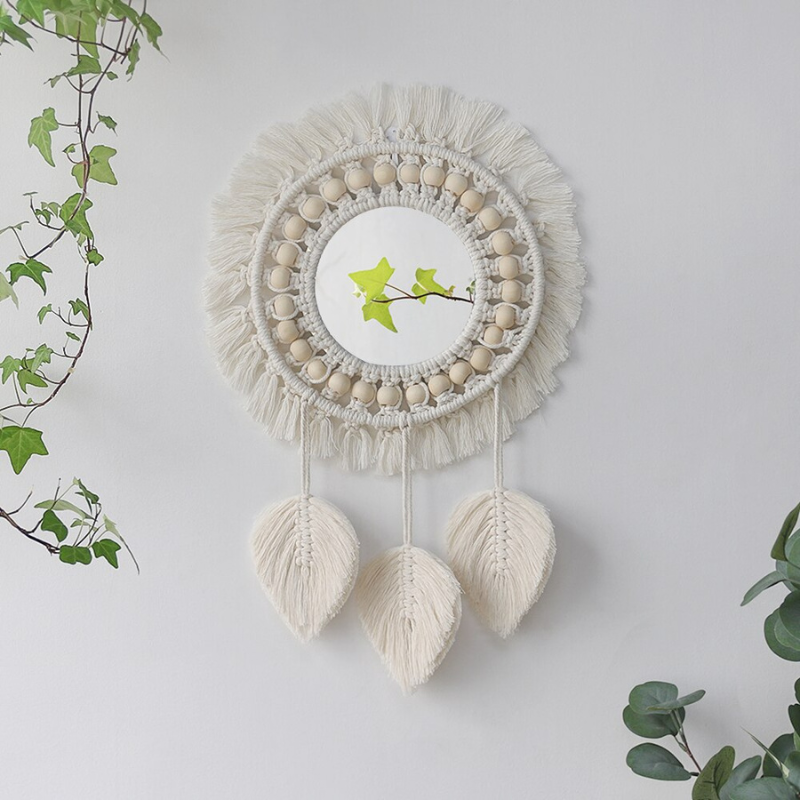 Boho Sunburst Macrame Mirror - Lia's Room