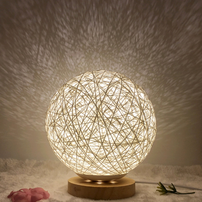 RattanGlow Table Lamp - Lia's Room