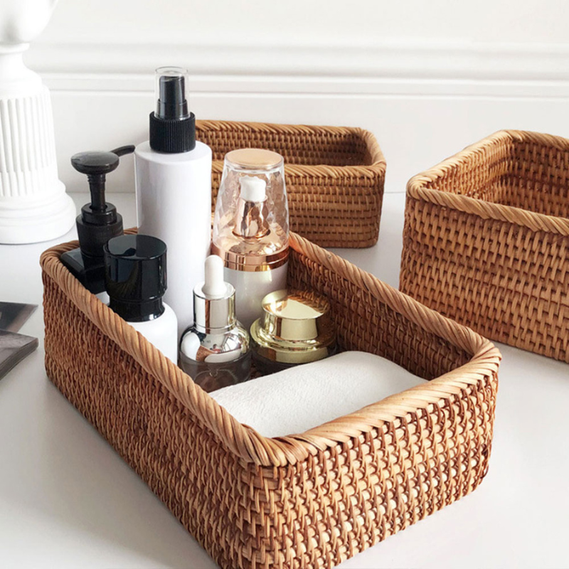 Handwoven Rattan Fruit Tray and Storage Box - Lia's Room