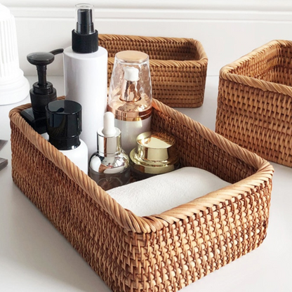 Handwoven Rattan Fruit Tray and Storage Box - Lia's Room