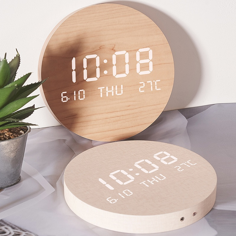 Solid Wood Digital Clock - Lia's Room