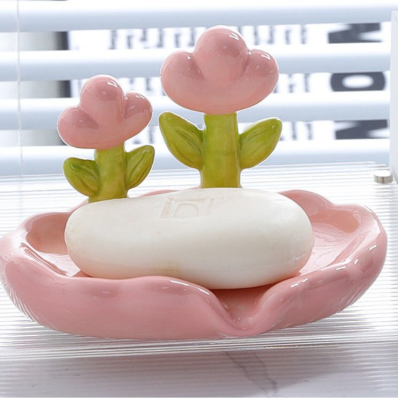 Tulip Ceramic Soap Dish - Lia's Room