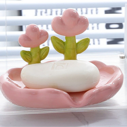 Tulip Ceramic Soap Dish - Lia's Room