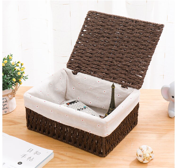 Rope Storage Basket - Beige, Gray, Brown - Lia's Room