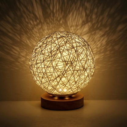 RattanGlow Table Lamp - Lia's Room