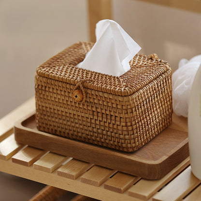 rattan tissue box