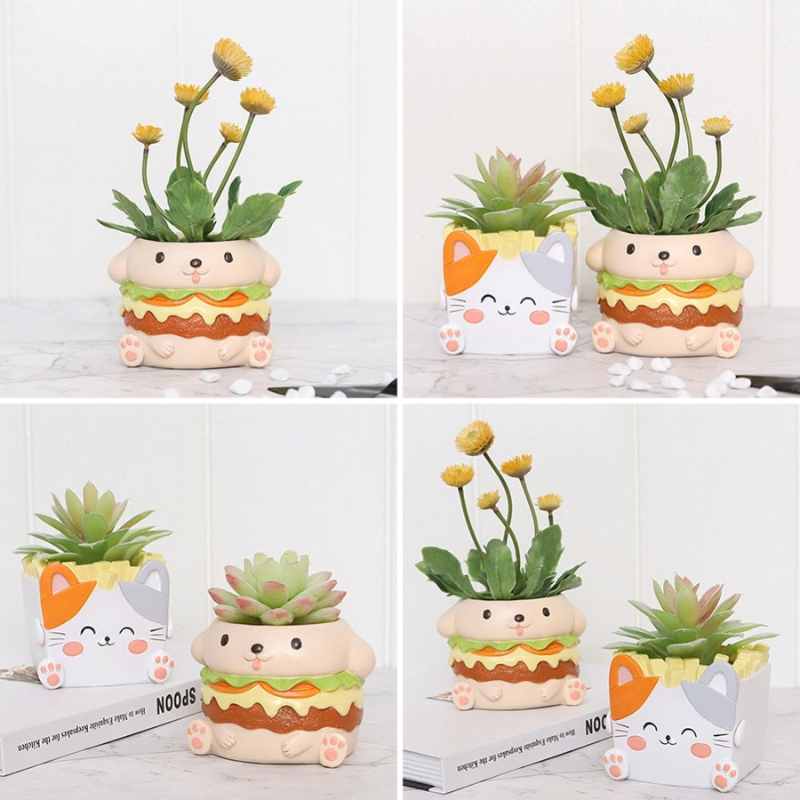 Puppy & Kitty Fast Food Planter - Lia's Room