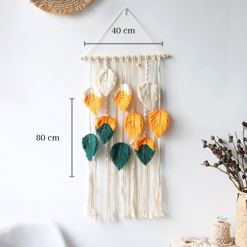 Leaf Wall Macrame Tapestry - Lia's Room