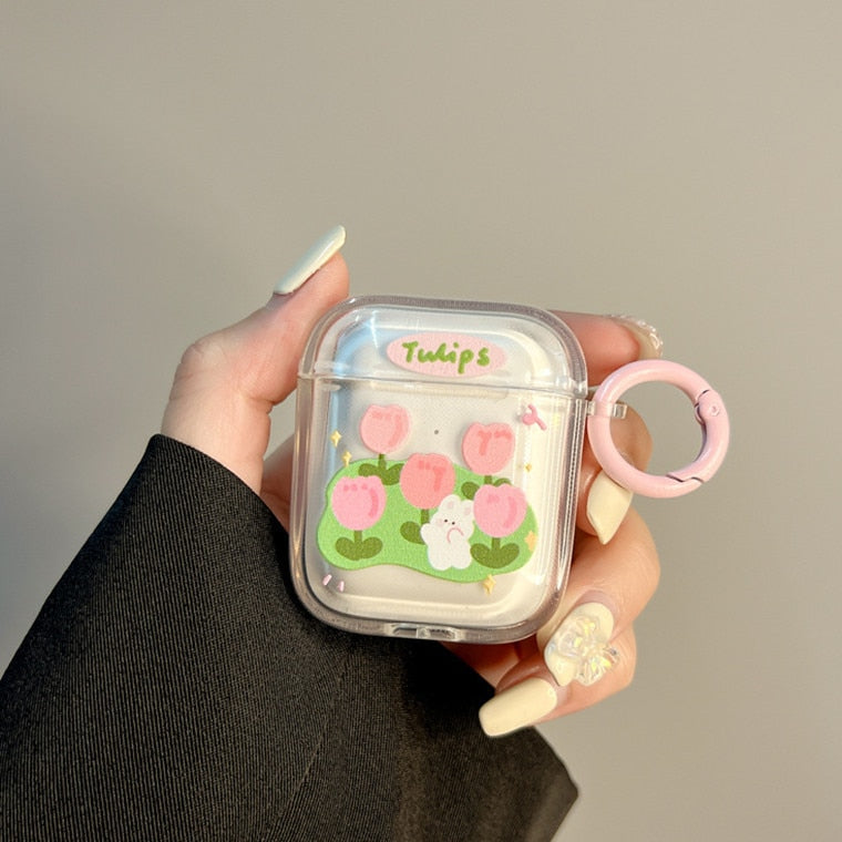 Pink Tulip Airpod Case - Lia's Room