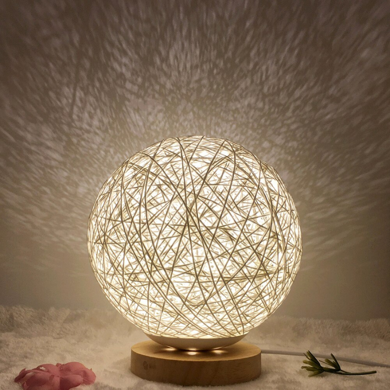 RattanGlow Table Lamp - Lia's Room