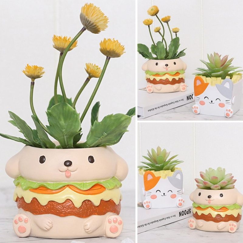 Puppy & Kitty Fast Food Planter - Lia's Room