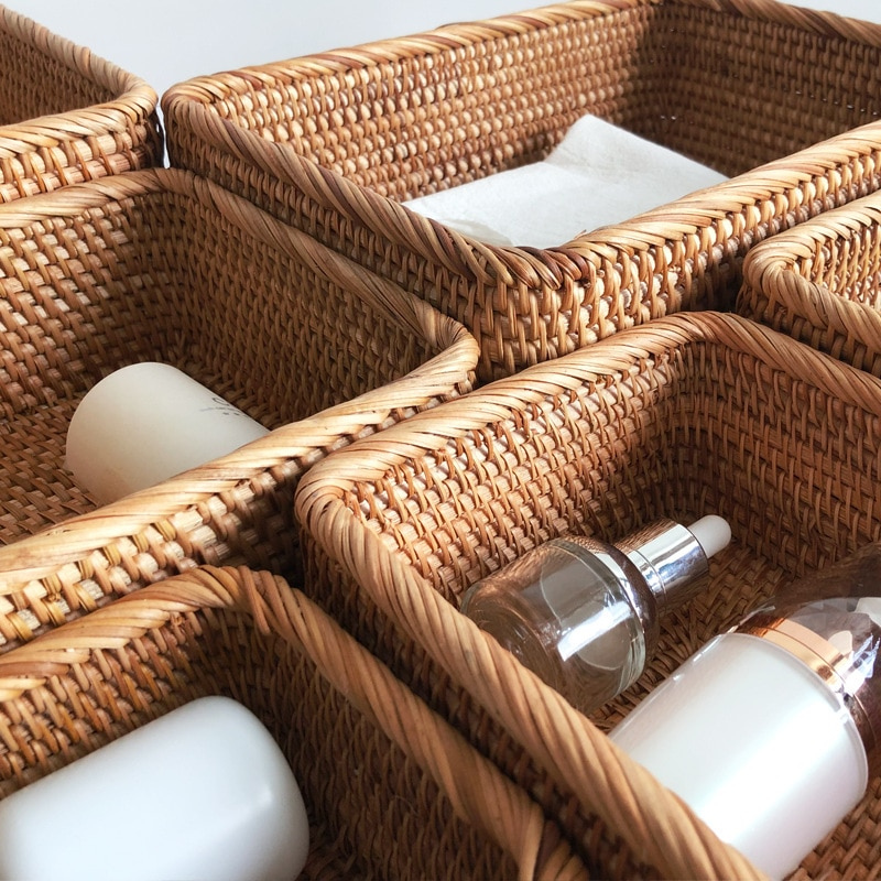 Handwoven Rattan Fruit Tray and Storage Box - Lia's Room