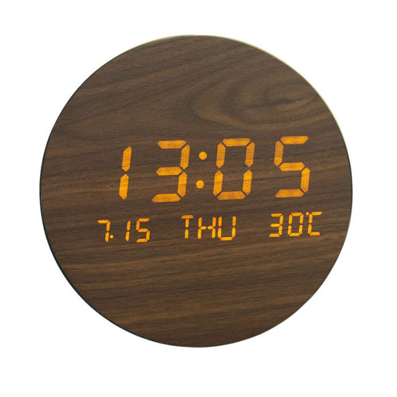 Solid Wood Digital Clock - Lia's Room