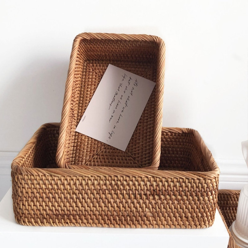 Handwoven Rattan Fruit Tray and Storage Box - Lia's Room