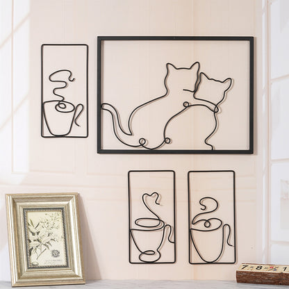 Kitty Coffee Cup Wall Hanging - Lia's Room