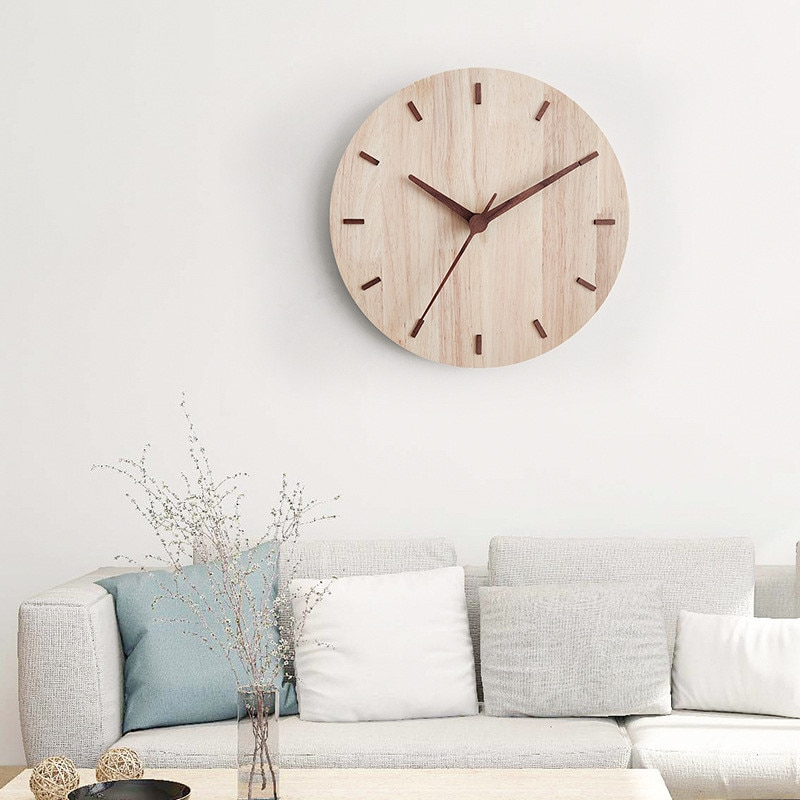 Simple Elegance Wooden Wall Clock - Lia's Room