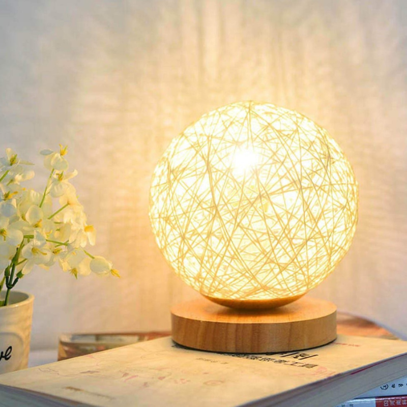 RattanGlow Table Lamp - Lia's Room