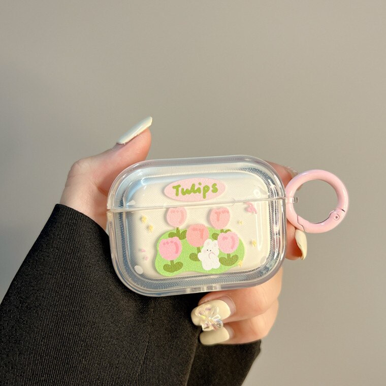 Pink Tulip Airpod Case - Lia's Room