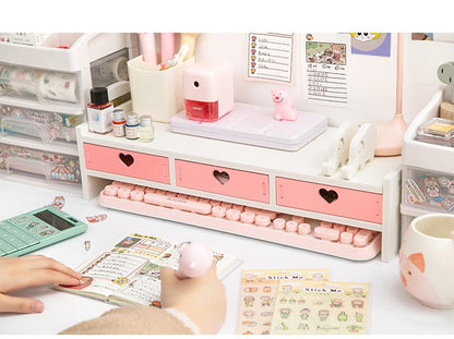 SweetKawaii Organization: Desk Organizer and Monitor Stand Combo - Lia's Room