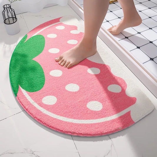 Strawberry Pink Rug - Lia's Room