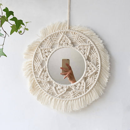 Boho Sunburst Macrame Mirror - Lia's Room