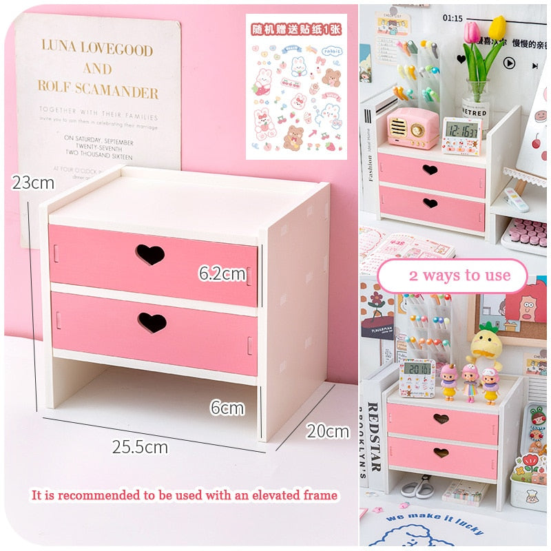 SweetKawaii Organization: Desk Organizer and Monitor Stand Combo - Lia's Room