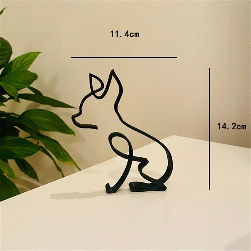 Modern Metal Dog Sculpture - Lia's Room