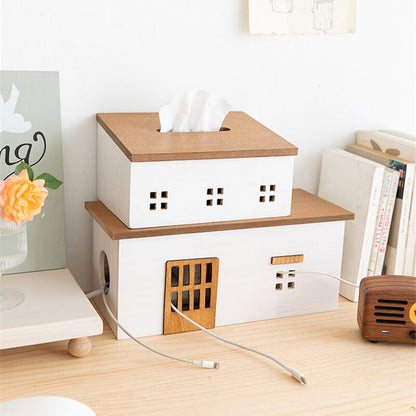 CableHouse - Wooden Desk Organizer and Wire Storage Box - Lia's Room