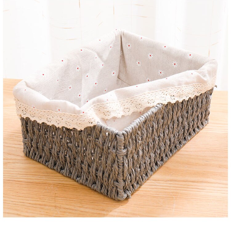 Rope Storage Basket - Beige, Gray, Brown - Lia's Room