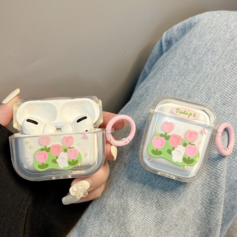 Pink Tulip Airpod Case - Lia's Room