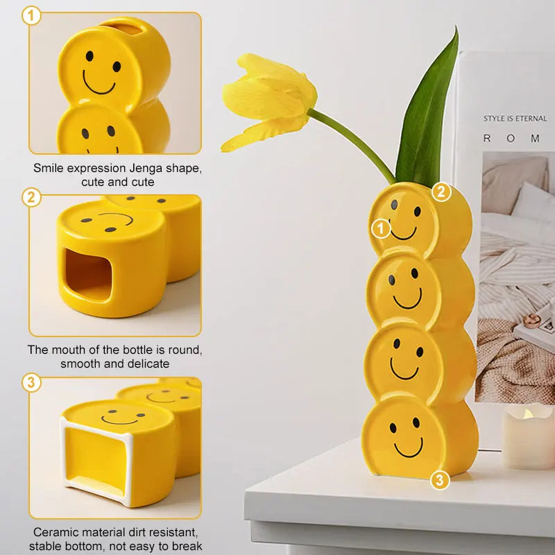 Smiley Face Vase - Lia's Room