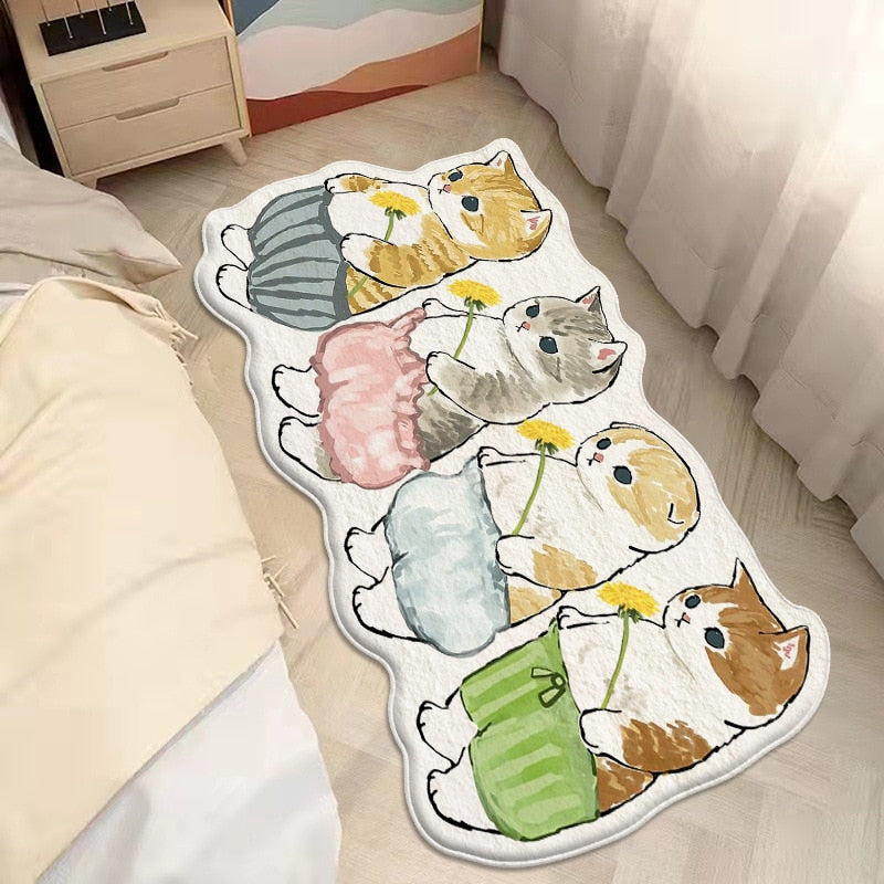 Fluffy Cat Rug - Lia's Room