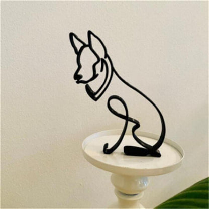 Modern Metal Dog Sculpture - Lia's Room