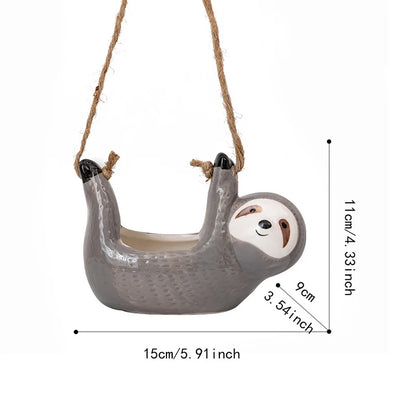 Hanging Sloth Planter - Lia's Room