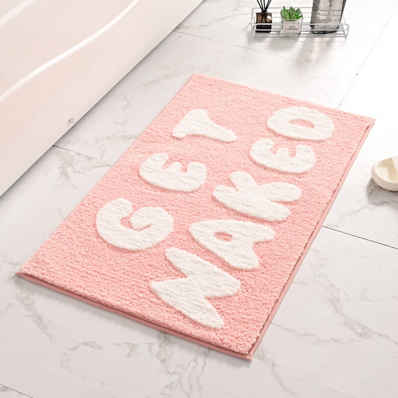 "Get Naked" Bath Rug - Lia's Room Pink and White