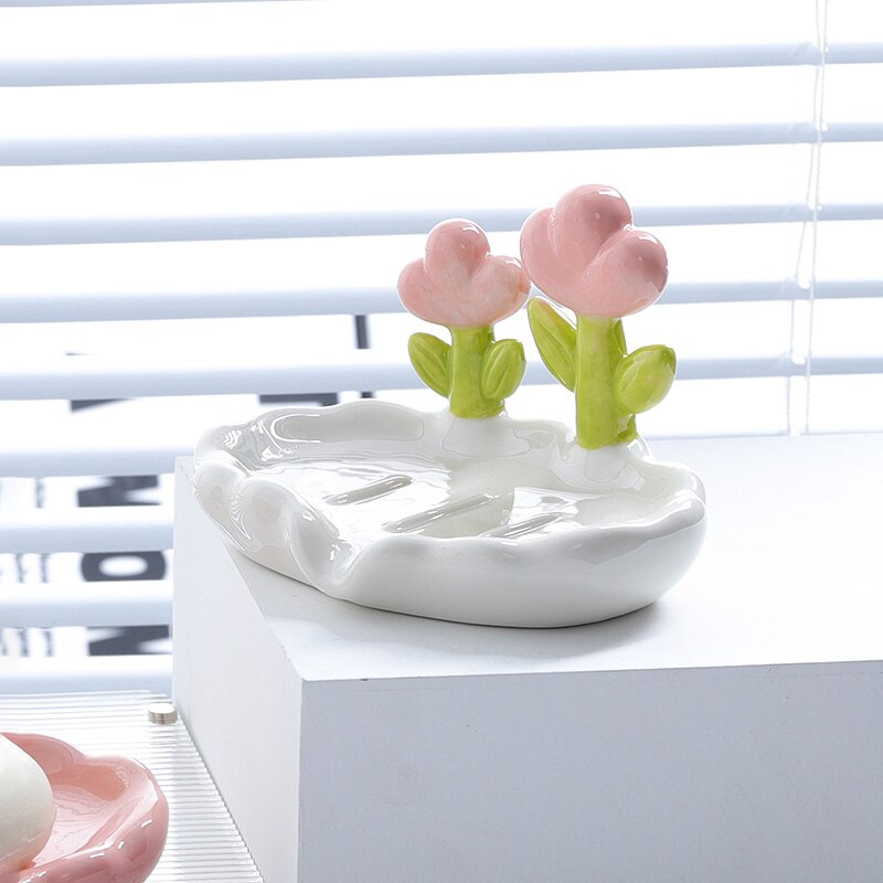 Tulip Ceramic Soap Dish - Lia's Room