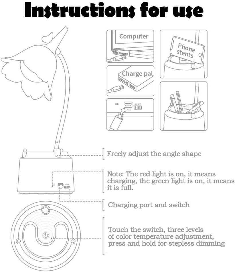 LED Flower Table Lamp - Lia's Room