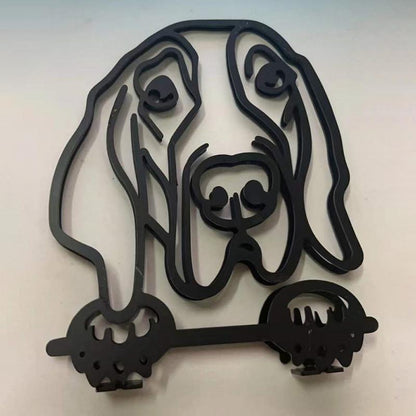 Modern Metal Dog Sculpture - Lia's Room