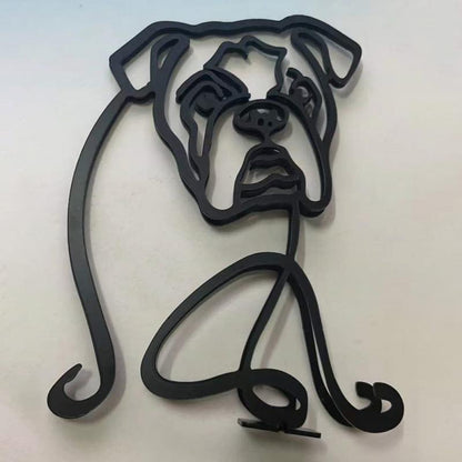 Modern Metal Dog Sculpture - Lia's Room