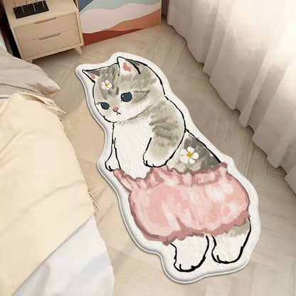 Fluffy Cat Rug - Lia's Room