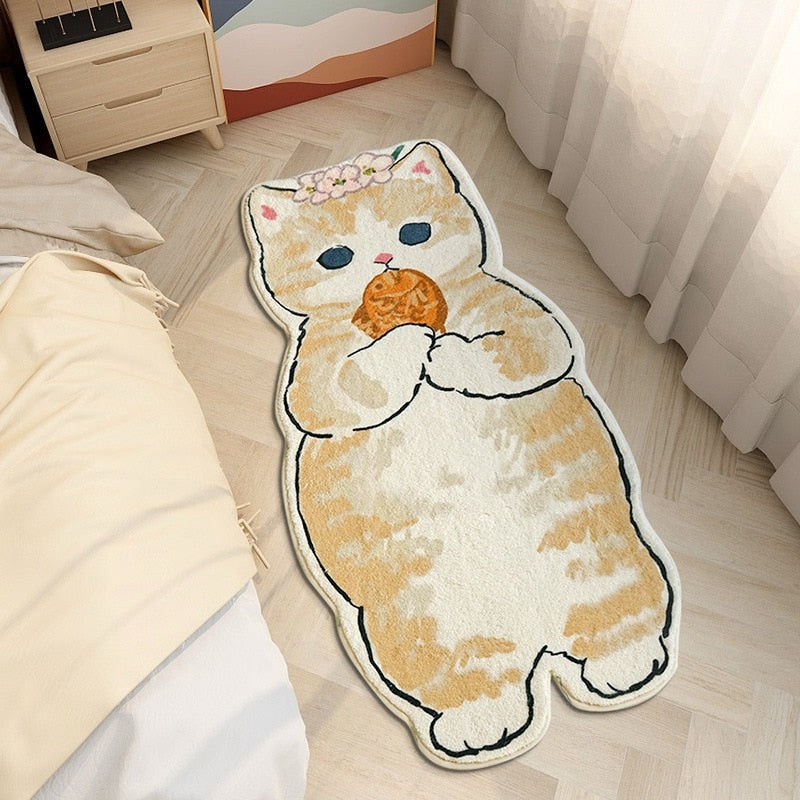 Fluffy Cat Rug - Lia's Room