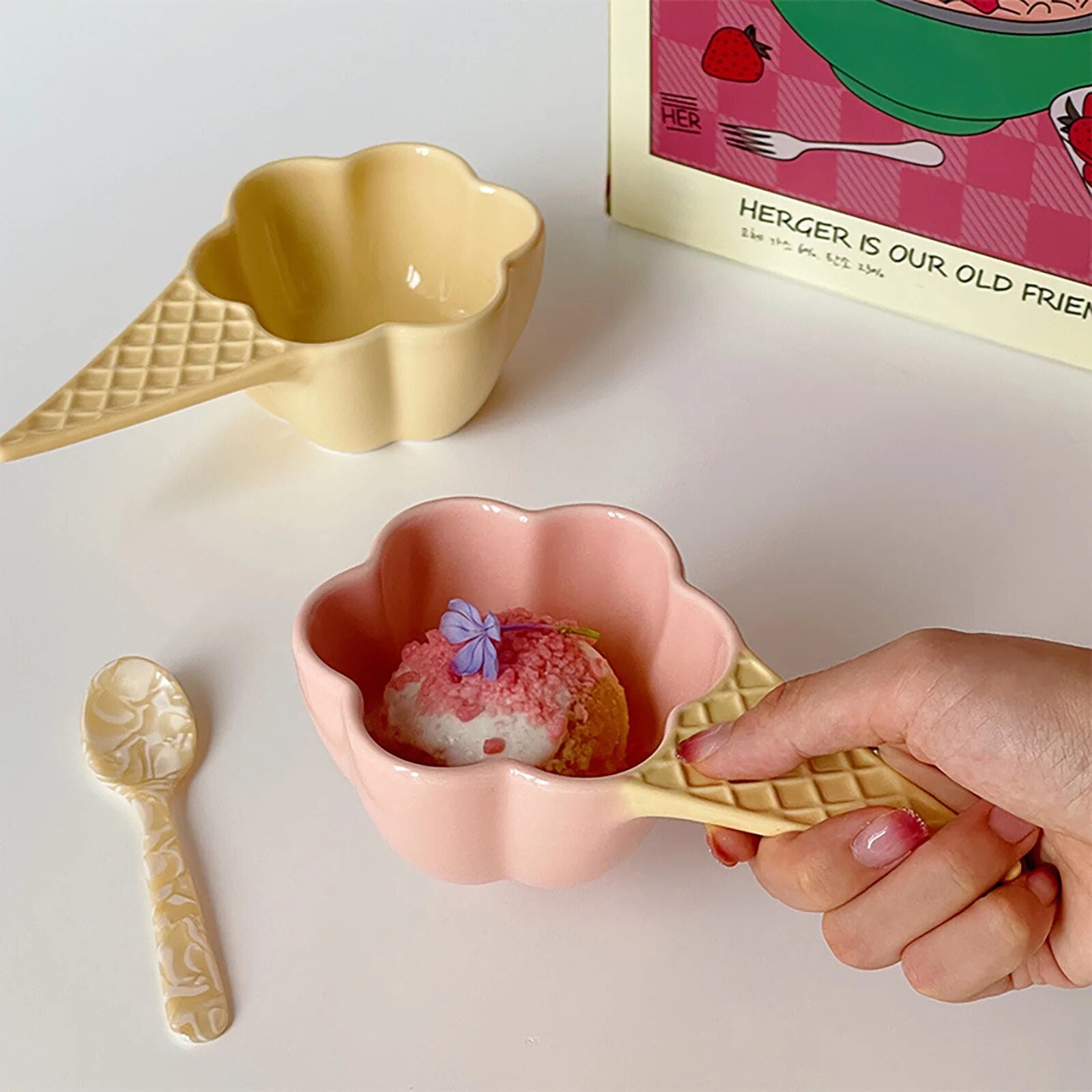 Porcelain Ice Cream Dessert Bowl - Lia's Room