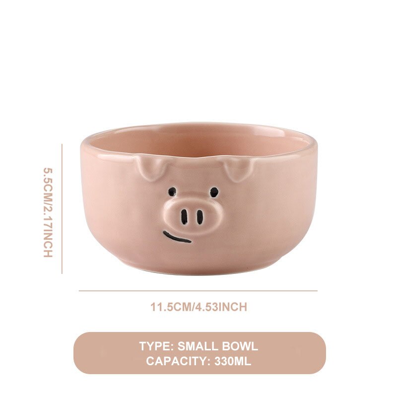 Cute Ceramic Bowl Pig Collection - Lia's Room