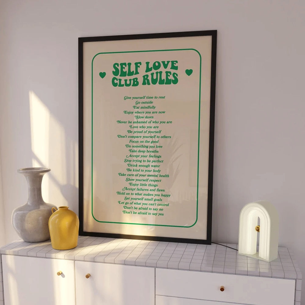 Self Love Quote Poster - Lia's Room